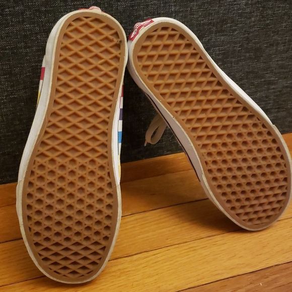 🌈 Vans Old Skool Rainbow Checkerboard Skater Shoe Unisex 7 Men / 8.5 Women - Picture 6 of 13